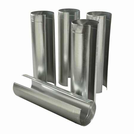 ALMO Galvanized Metal Vent Hood Duct - 6-Inch Round, 24-Inch Length 5-Pack 406